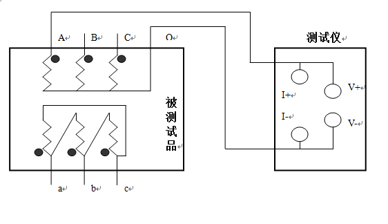 直流電阻測試儀直流測量接線圖